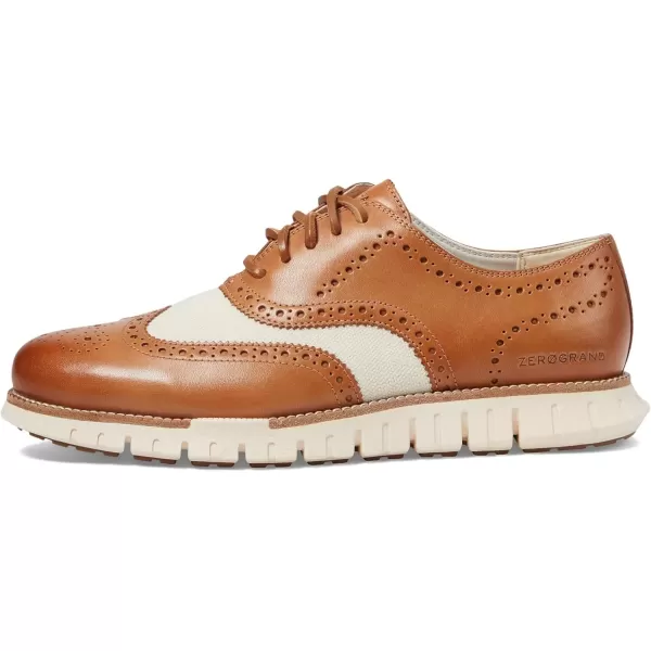 imageCole Haan Mens ZEROGRAND Remastered Plain Toe OxfordPecanHempIvory