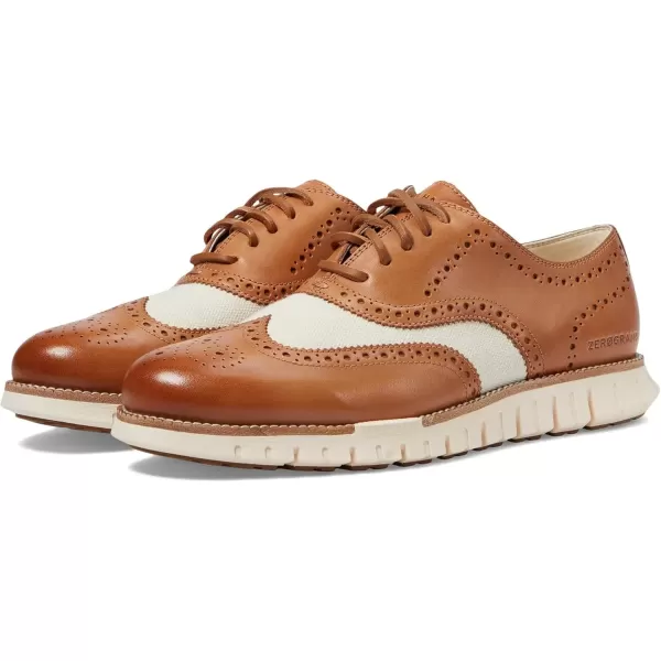 imageCole Haan Mens ZEROGRAND Remastered Plain Toe OxfordPecanHempIvory