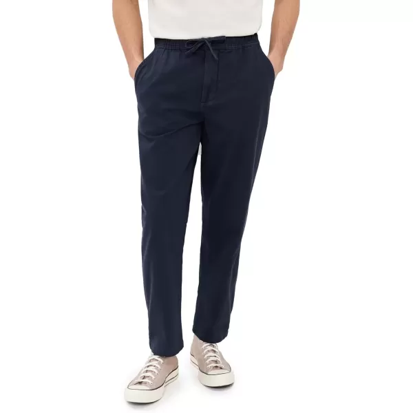 imageWax London Mens Kurt Cotton Pull On PantsNavy