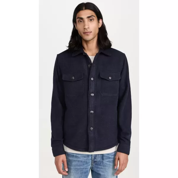 imageFaherty Mens Range High Pile Fleece Lined CPO JacketNavy Shadow Twill