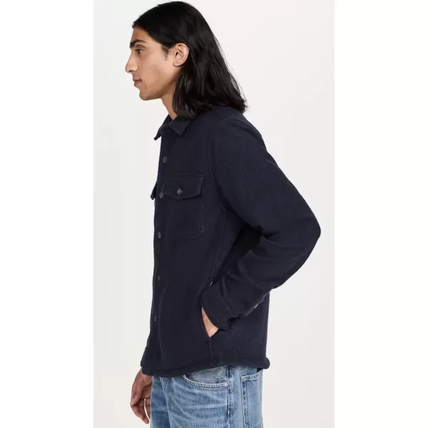 imageFaherty Mens Range High Pile Fleece Lined CPO JacketNavy Shadow Twill