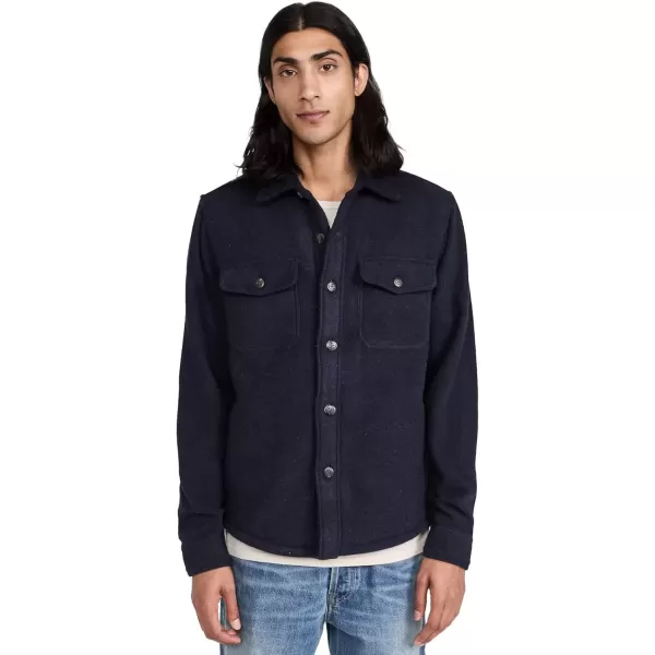 imageFaherty Mens Range High Pile Fleece Lined CPO JacketNavy Shadow Twill