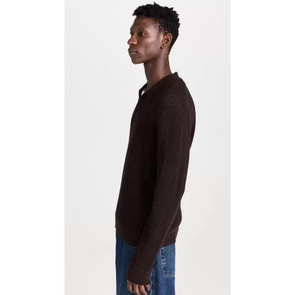 imageMadewell Mens Merino Cam Johnny Collar PoloChocolate