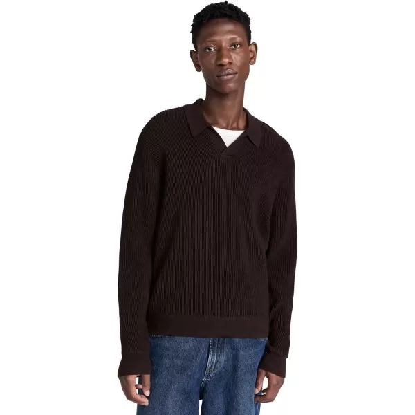 imageMadewell Mens Merino Cam Johnny Collar PoloChocolate