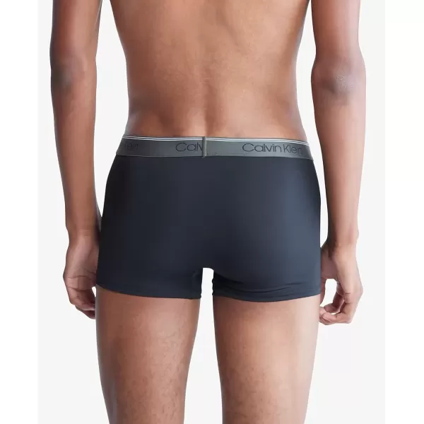 imageCalvin Klein Mens Micro Stretch 3pack Low Rise TrunkBlack Bodies W Olive  Tapioca  Legion Blue Wbs