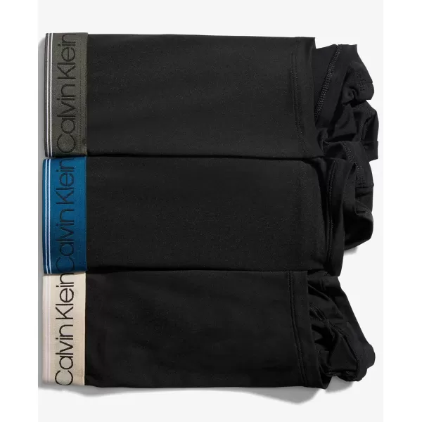 imageCalvin Klein Mens Micro Stretch 3pack Low Rise TrunkBlack Bodies W Olive  Tapioca  Legion Blue Wbs