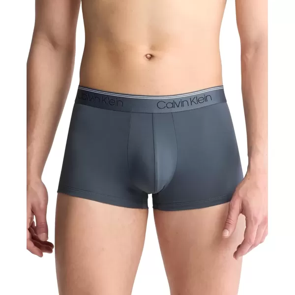 imageCalvin Klein Mens Micro Stretch 3pack Low Rise TrunkHemisphere Blue  Plein Air  Convoy