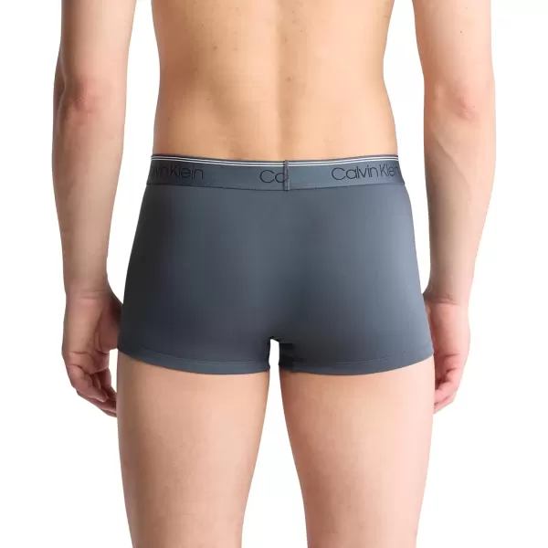 imageCalvin Klein Mens Micro Stretch 3pack Low Rise TrunkHemisphere Blue  Plein Air  Convoy