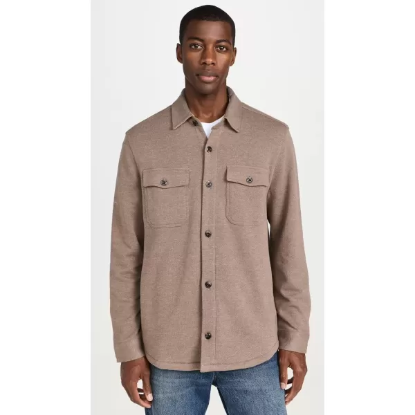 imageFaherty Mens Inlet Knit Shirt JacketWalnut Melange