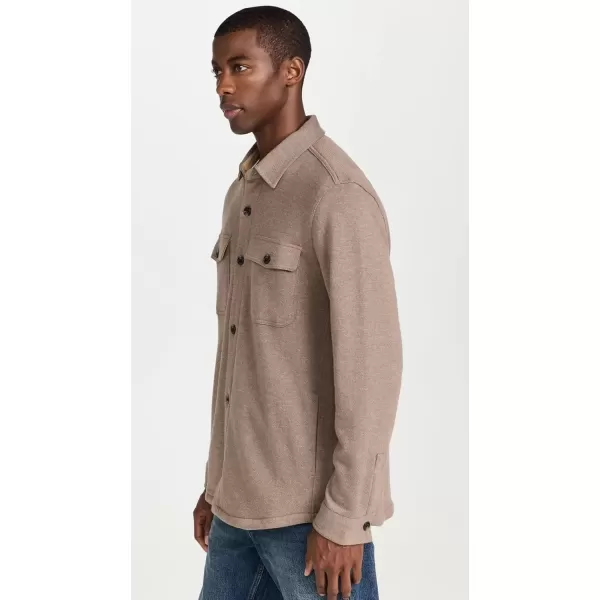 imageFaherty Mens Inlet Knit Shirt JacketWalnut Melange