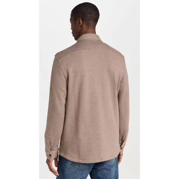 imageFaherty Mens Inlet Knit Shirt JacketWalnut Melange