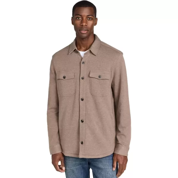 imageFaherty Mens Inlet Knit Shirt JacketWalnut Melange