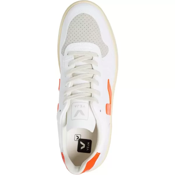 imageVeja Men V90 Sneakers Extra WhiteWhite  Orange Fluo