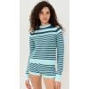 imageSolid ampamp Striped Womens The Manny SweaterEvergreen  Sky Stripe