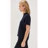 imageVince Womens Short Sleeve Mock Neck TeeCoastal