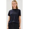 imageVince Womens Short Sleeve Mock Neck TeeCoastal