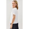 imageVince Womens Short Sleeve Mock Neck TeeOptic White