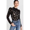 imageWAYF Womens Emma Puff Sleeve Lace TopBlack