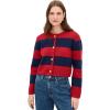 imageEnglish Factory Womens Striped Knit CardiganCherryNavy