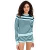 imageSolid ampamp Striped Womens The Manny SweaterEvergreen  Sky Stripe