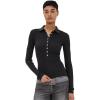imagerag ampamp bone Womens The Essential Rib Button PoloBlack