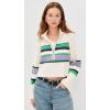imageFree People Womens Striped Greta Half ZipSugar Swirl Combo