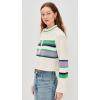 imageFree People Womens Striped Greta Half ZipSugar Swirl Combo