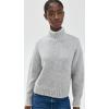 imageMadewell Womens Fluffy Wool Balham Hi Low TurtleHthr GreyIvory Tipping