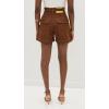 imageMarques Almeida Womens Brown Denim Shorts with Embellishment BeltBrown