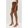 imageMarques Almeida Womens Brown Denim Shorts with Embellishment BeltBrown