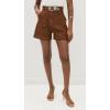 imageMarques Almeida Womens Brown Denim Shorts with Embellishment BeltBrown