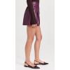 imageSusana Monaco Womens Faux Leather Pleated ShortsMalbec