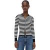 imageMadewell Womens London 2 Way Zip CardiganBlackWhite Stripe