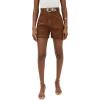 imageMarques Almeida Womens Brown Denim Shorts with Embellishment BeltBrown
