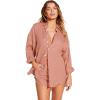 imageVitamin A Womens Tallows Linen Short Swimsuit Cover UpDesert