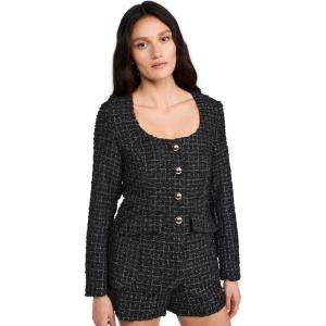 imageAmanda Uprichard Womens Long Sleeve Kya RomperBlack