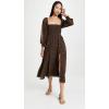imageWomens Classic Smocked Maxi DressBlack Floral