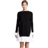 imageEnglish Factory Womens Poplin Combo Knit DressBlackWhite