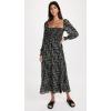 imageopt Womens Classic Smocked Maxi Dress Green Floral S