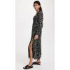 imageopt Womens Classic Smocked Maxi Dress Green Floral S