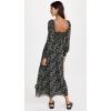 imageopt Womens Classic Smocked Maxi Dress Green Floral S