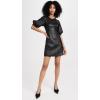 imageJason Wu Womens Balloon Sleeve Short Leather DressBlack