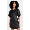 imageJason Wu Womens Balloon Sleeve Short Leather DressBlack