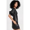 imageJason Wu Womens Balloon Sleeve Short Leather DressBlack