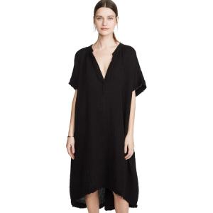 image9SEED Womens Tunisia Short Sleeve CaftanBlack