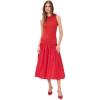 imageSIMONMILLER Womens Yanez Poplin Combo DressCherry Red