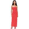 imageendless rose Womens Strapless Ruffled Maxi DressRed