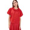 imageTHE GREAT Womens The Artisan TopRed Rose
