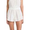 imageTHE GREAT Womens The Eyelet Tap ShortsTrue White