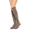 imageStuart Weitzman Womens 5050 Flat BootsTaupe